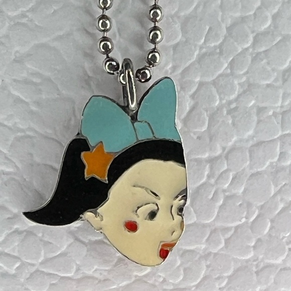 Rare Vintage Silver 925 Christian Dior John Galliano Period Girl Necklace 16" - Picture 6 of 8